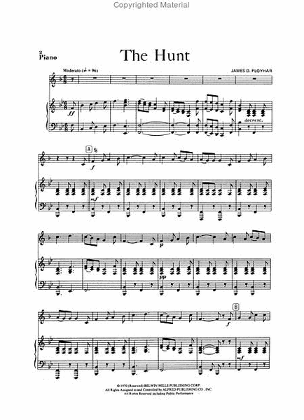 The Hunt by James D. Ployhar Horn Solo - Sheet Music