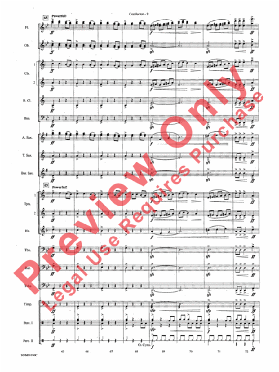 African Bell Carol (for Percussion and Winds) Concert Band scores gallery preview page 12