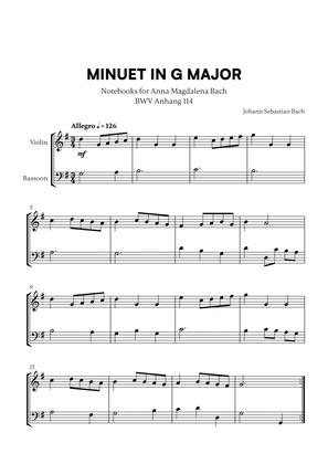 Minuet in G Major (BWV Anh. 114) (for Violin and Bassoon)