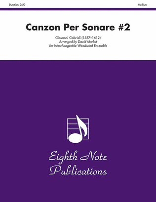 Book cover for Canzon per Sonare #2