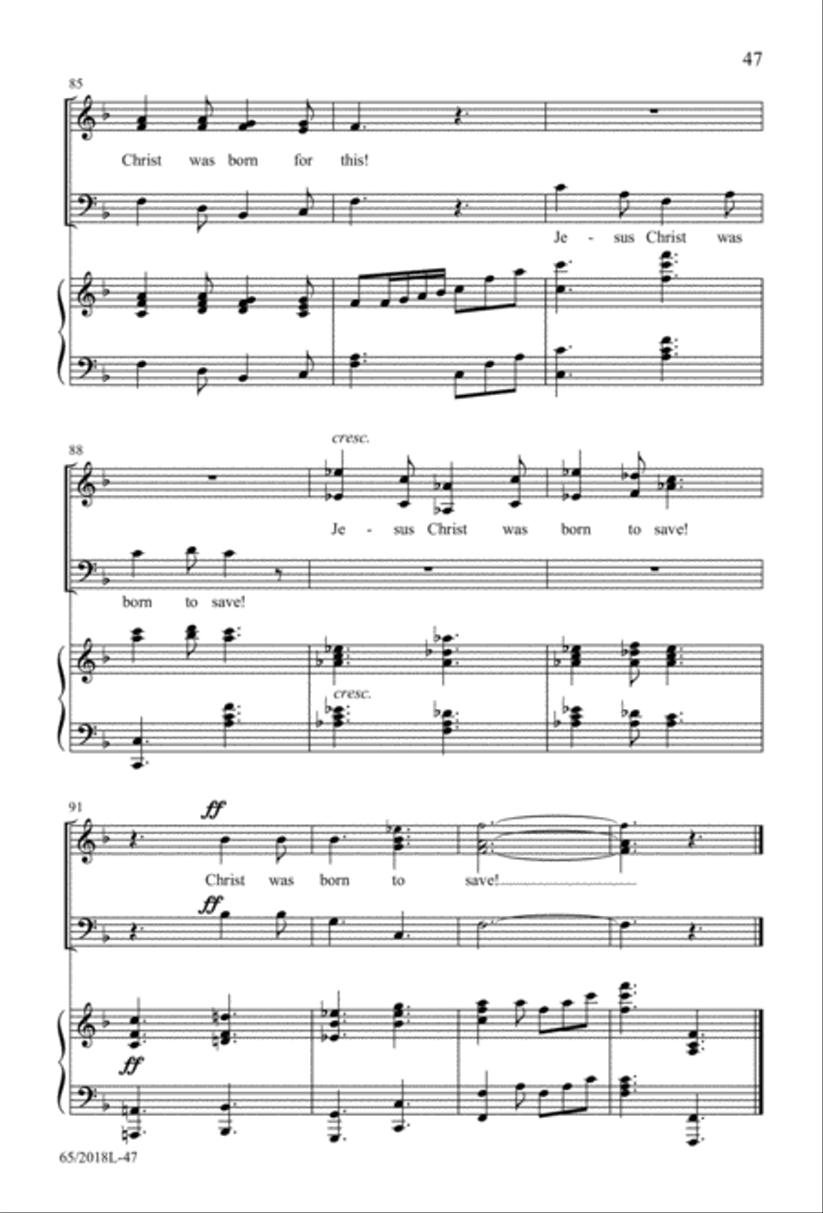 A Ceremony of Lessons and Carols 3-Part scores gallery preview page 48
