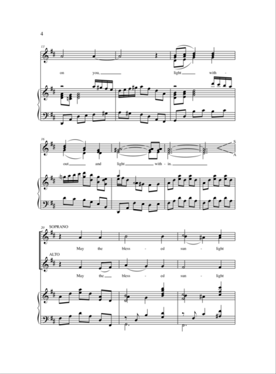 A Celtic Blessing of Light SSA scores gallery preview page 8