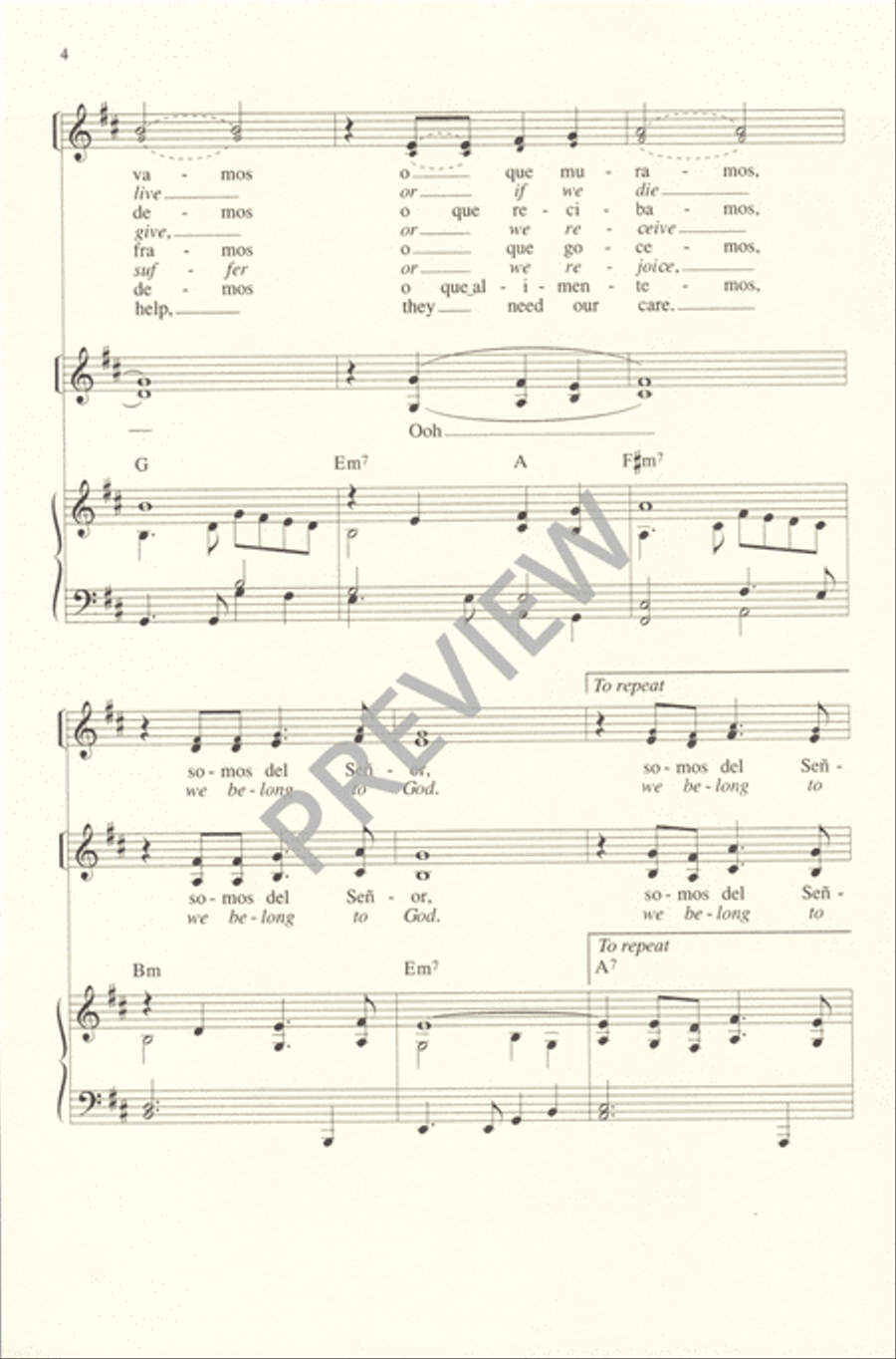 Pues Si Vivimos 3-Part scores gallery preview page 4