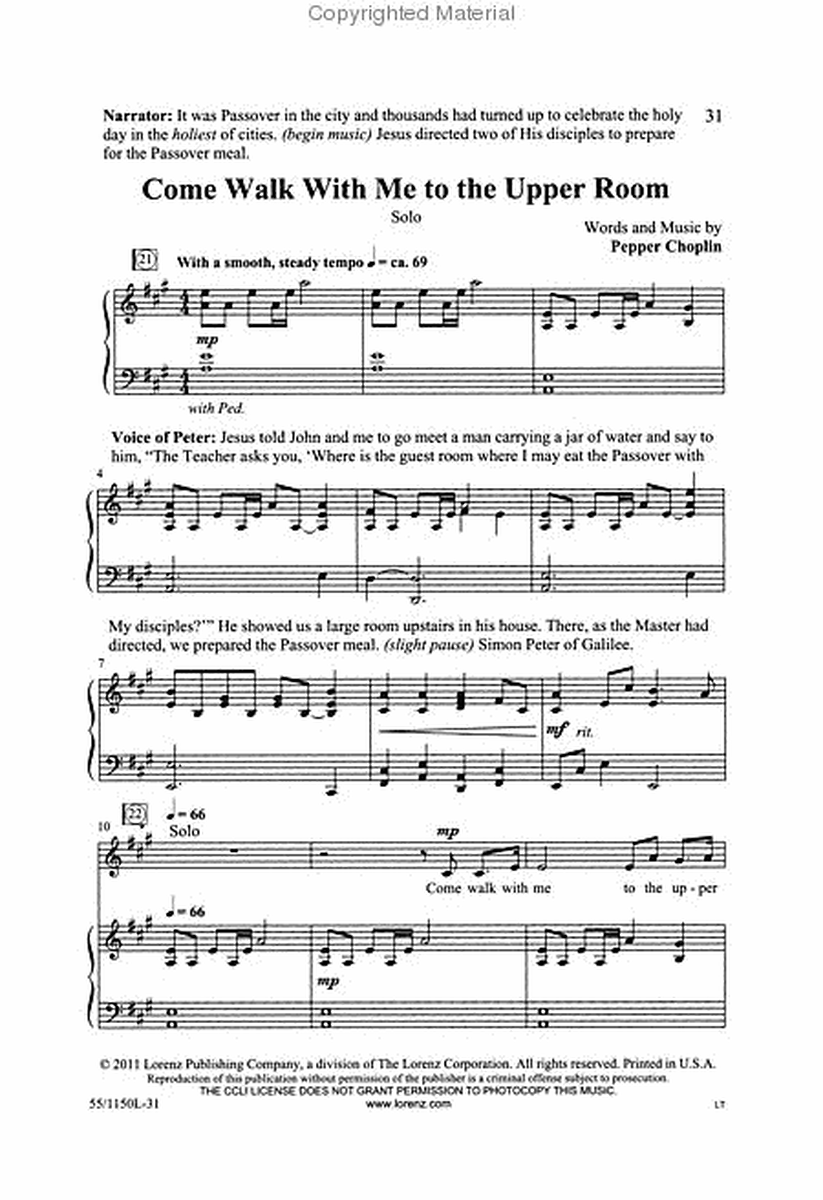 Come Walk With Me - SATB Score with CD image number null