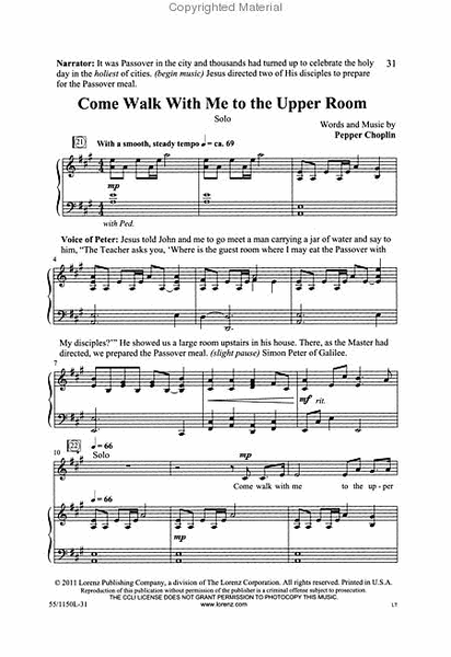 Come Walk With Me - SATB Score with CD image number null