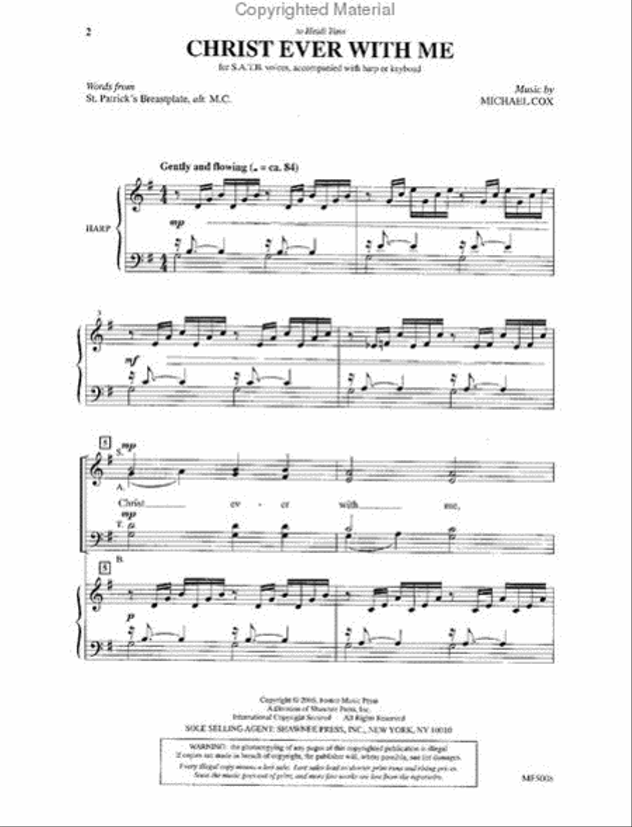 Christ Ever with Me Christ Ever with Me 4-Part scores gallery preview page 2