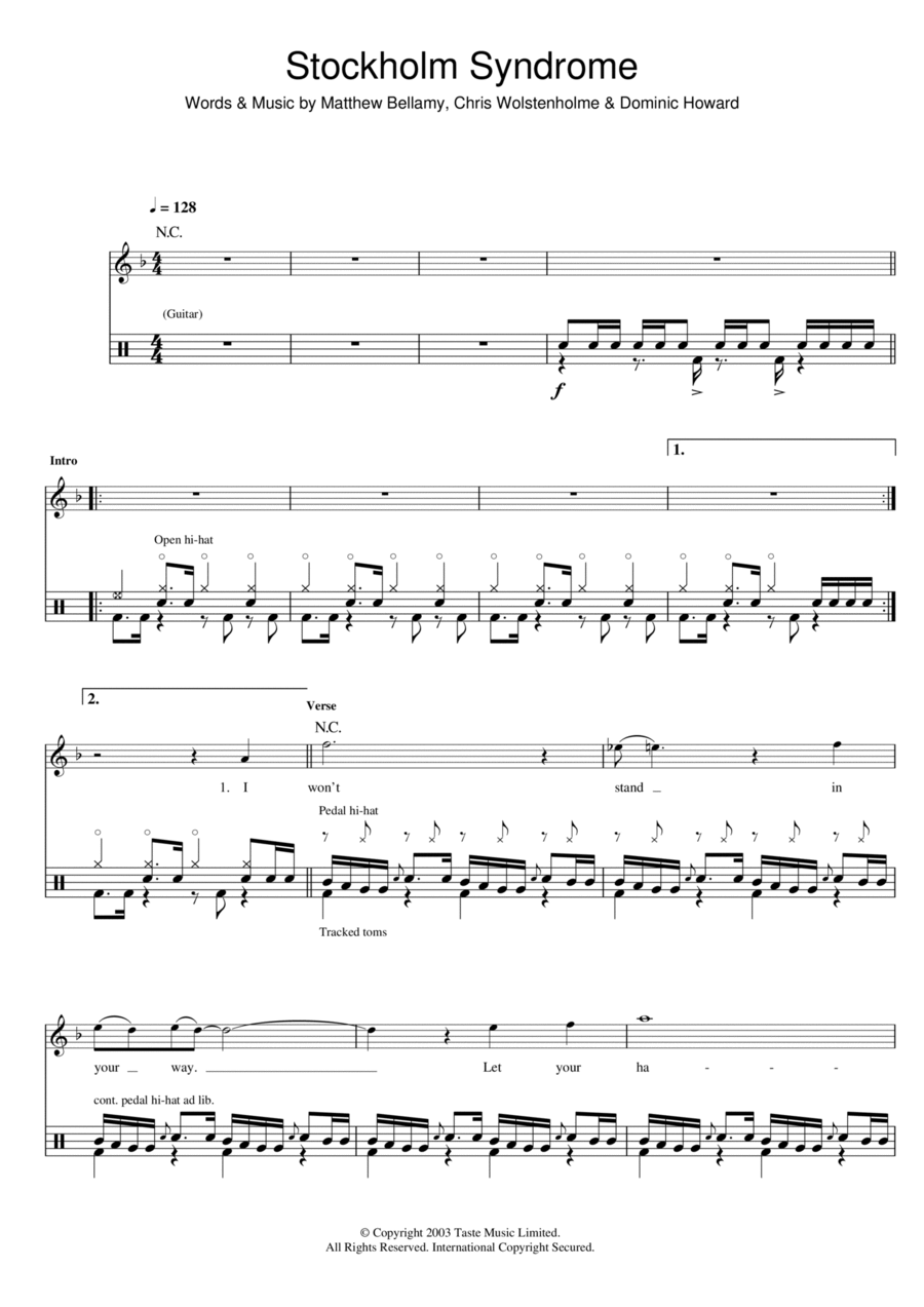 Stockholm Syndrome Piano scores gallery preview page 1