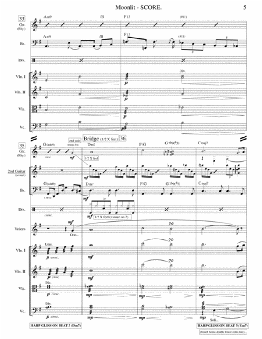 Moonlit (Soloist & Ensemble) Unison Choir scores gallery preview page 5