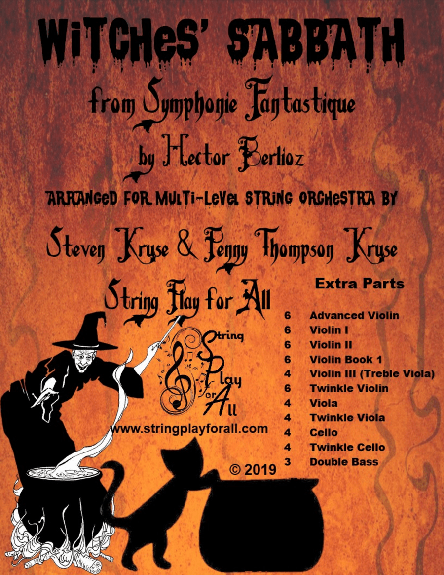 Book cover for Witches' Sabbath from Symphonie Fantastique for Multi-Level String Orchestra, Extra Parts