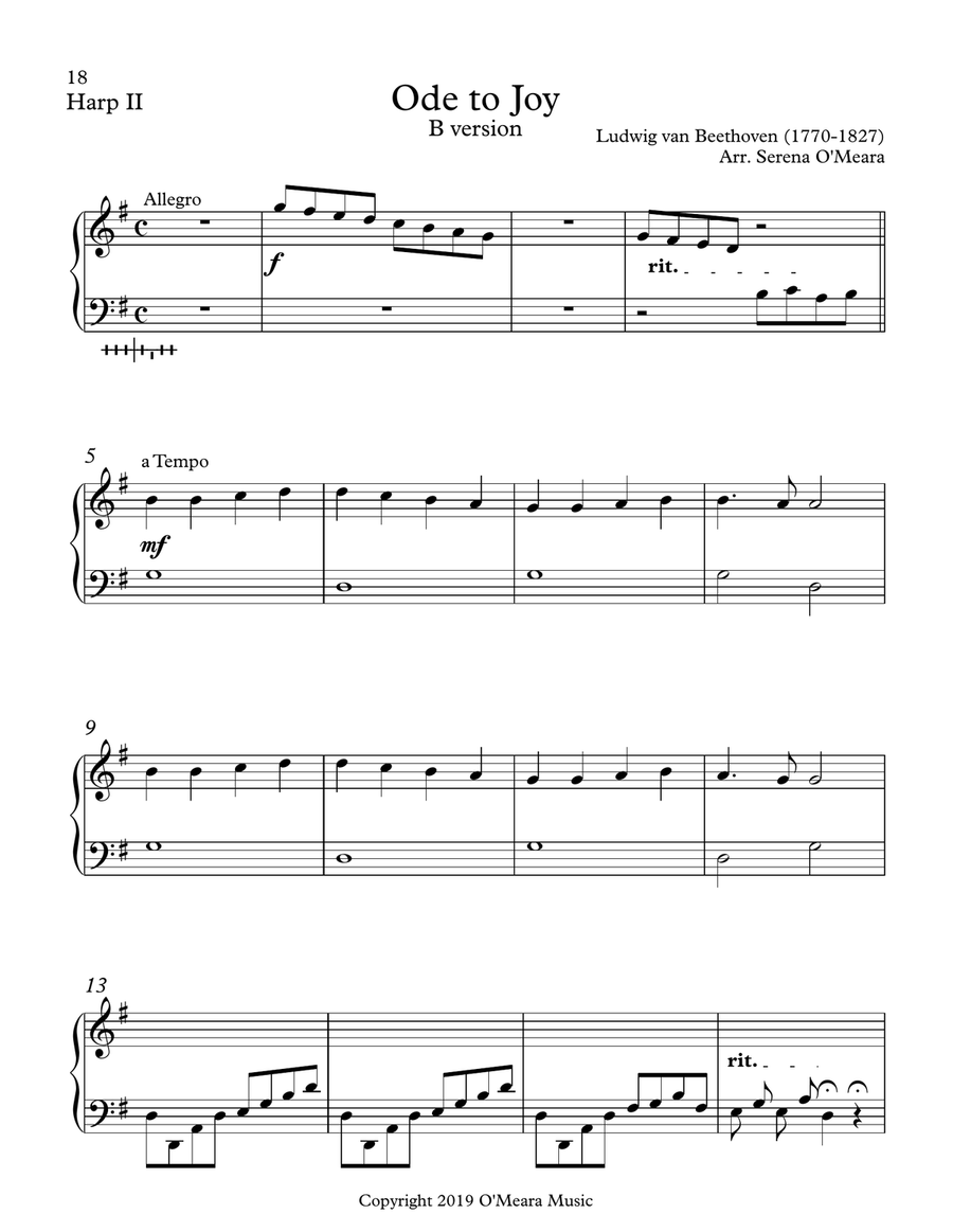 Ode to Joy, B Version Harp II image number null
