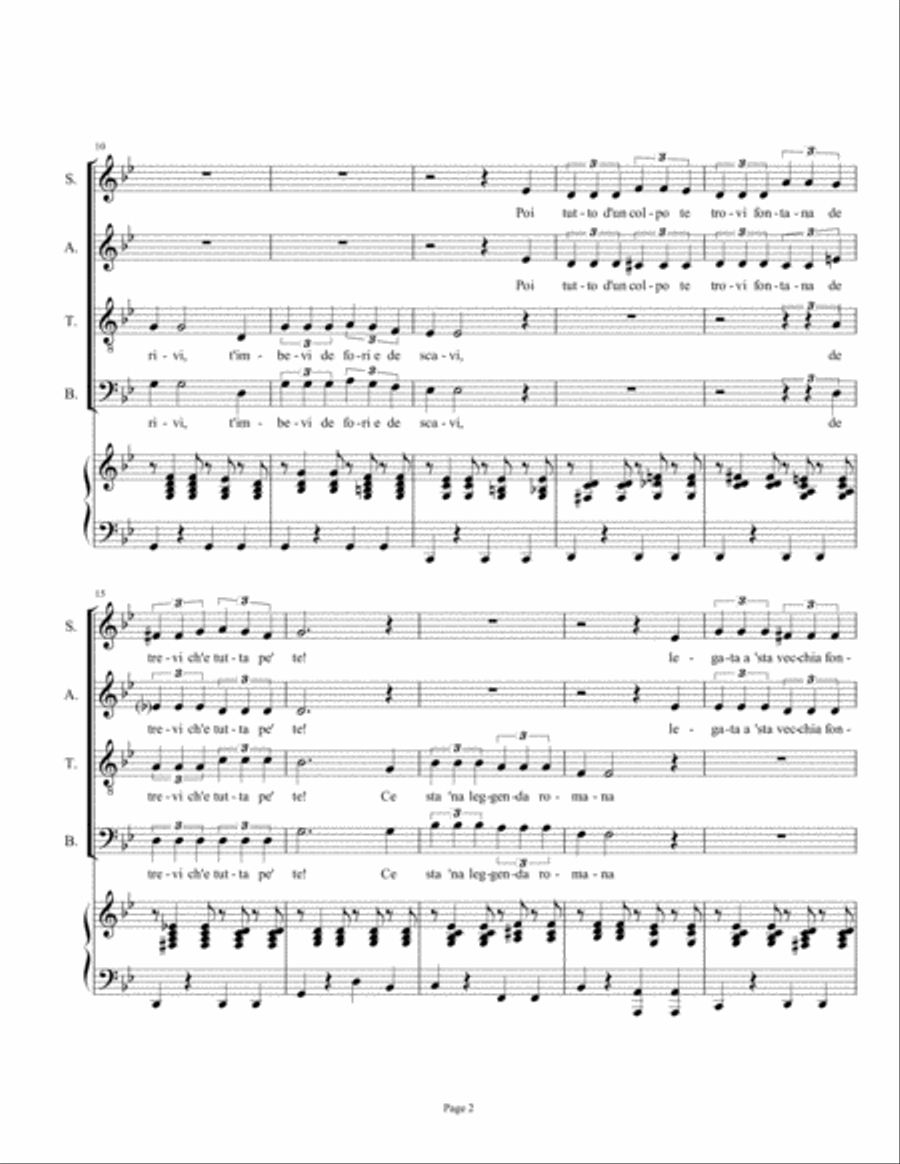 Arrivederci Roma (goodbye To Rome) 4-Part scores gallery preview page 2