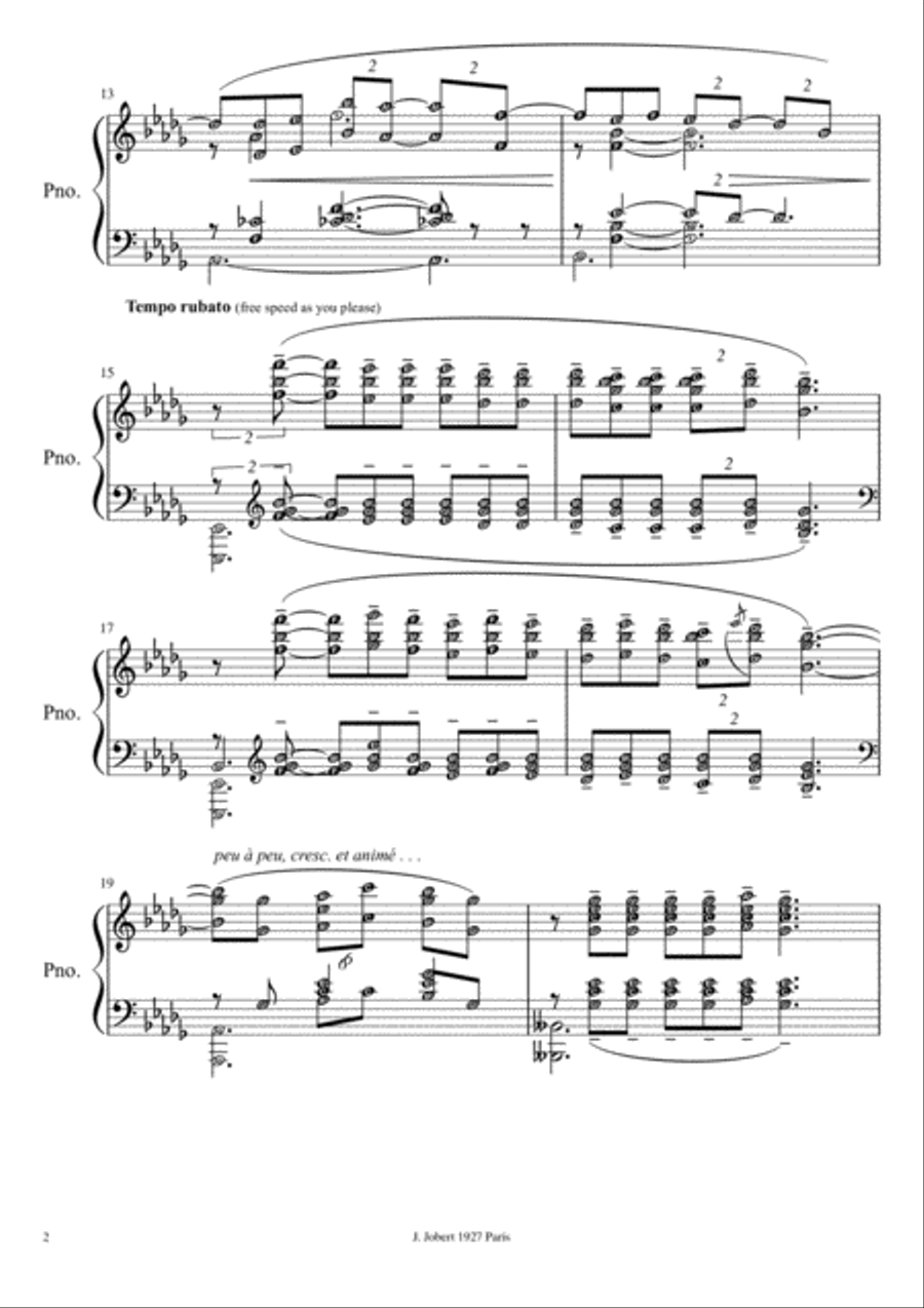 Clair De Lune (with note names alphabets and meanings) Original Version Piano Method scores gallery preview page 2
