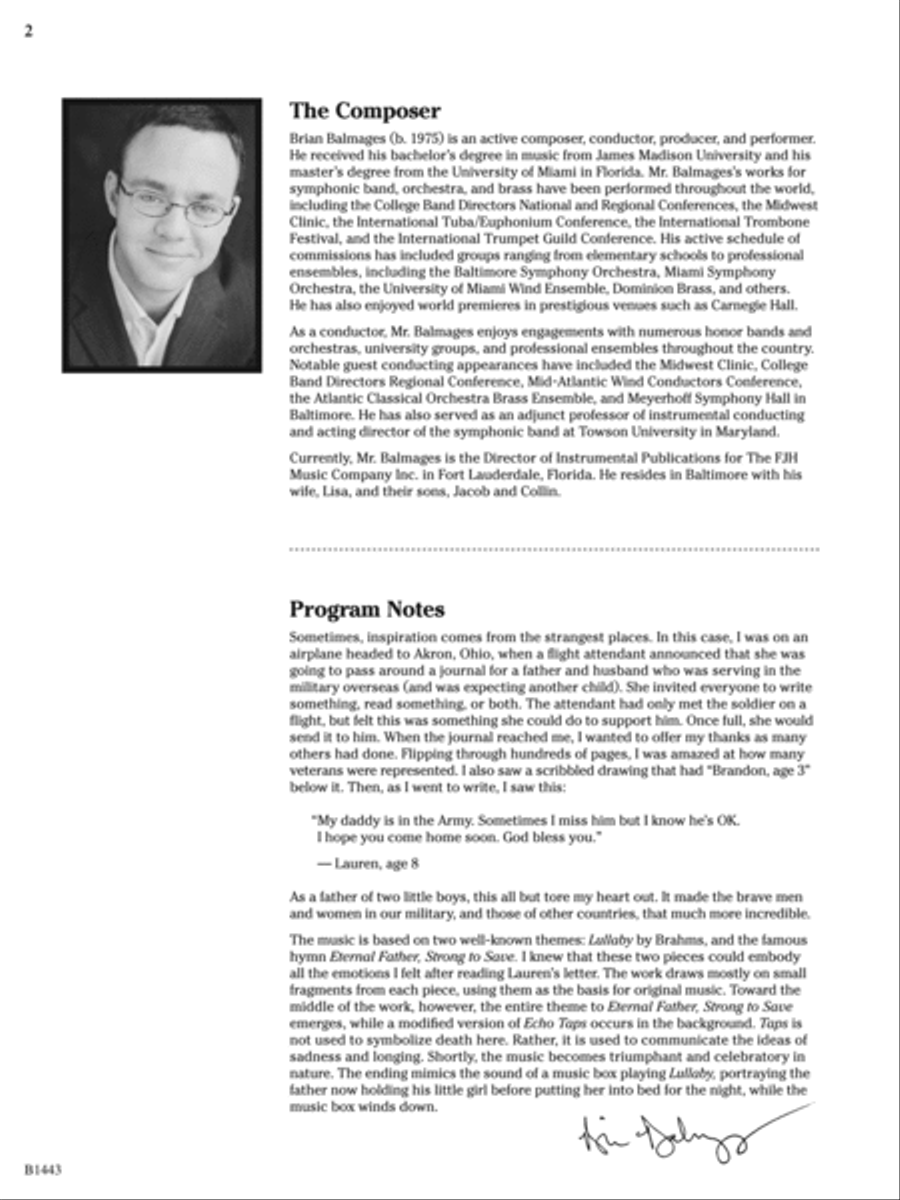 Journal for a Soldier: Score Concert Band scores gallery preview page 2