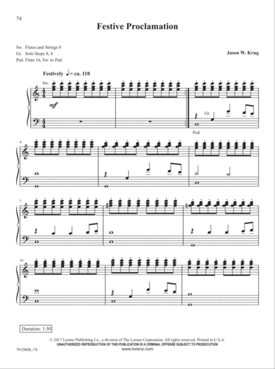 Easy Organ Library, Vol. 62 Organ Solo scores gallery preview page 43