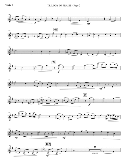Trilogy Of Praise - Violin 2