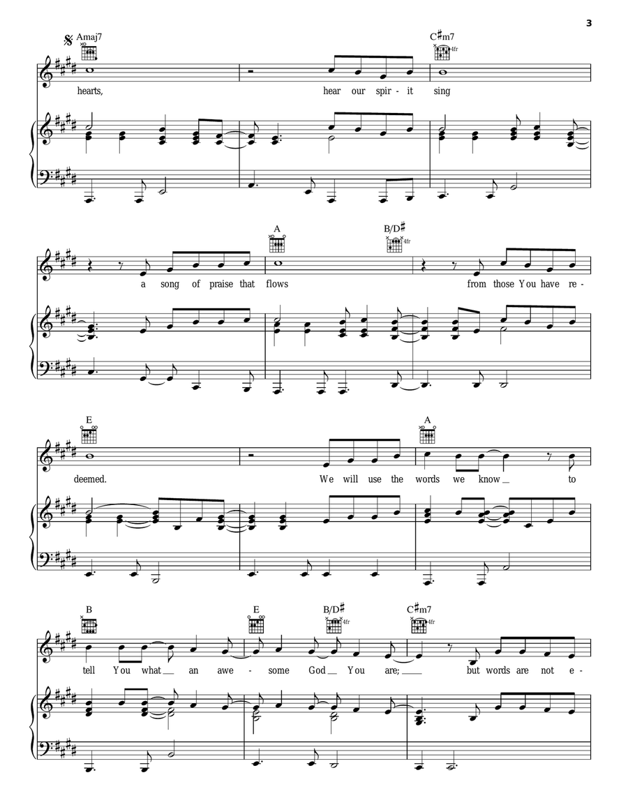 Listen To Our Hearts Acoustic Guitar scores gallery preview page 3