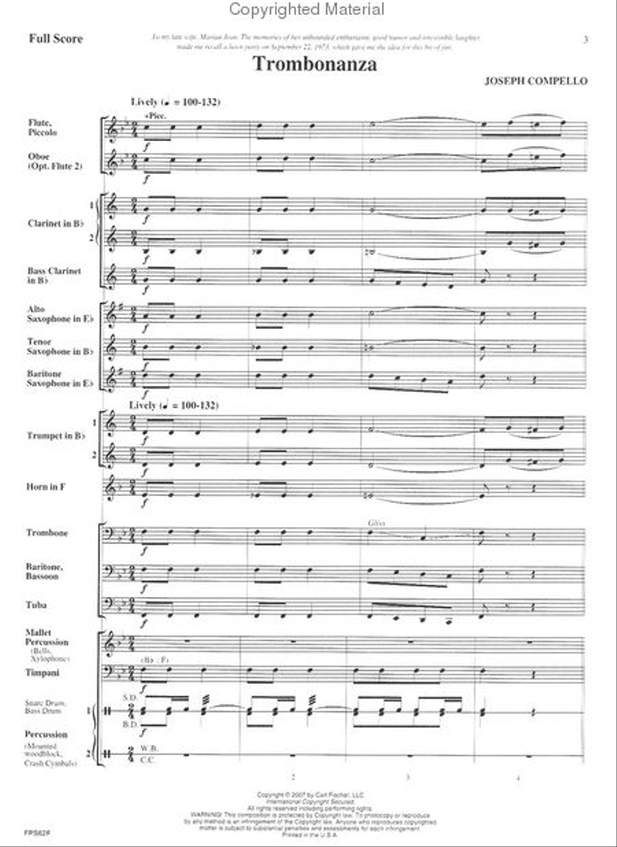 Trombonanza Concert Band scores gallery preview page 2