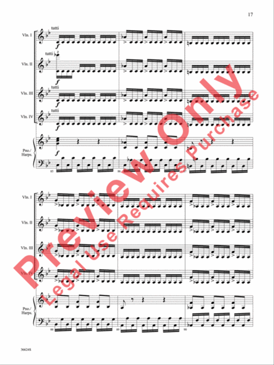 Violins Go Vivaldi -- Two Movements for Violin Quartet Small Ensemble scores gallery preview page 18