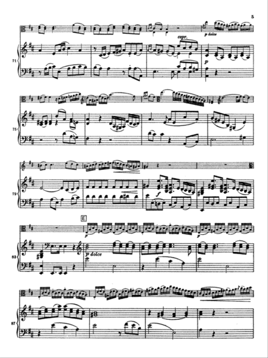 Stamitz: Concerto in D Major, Op. 1 Piano Solo scores gallery preview page 5