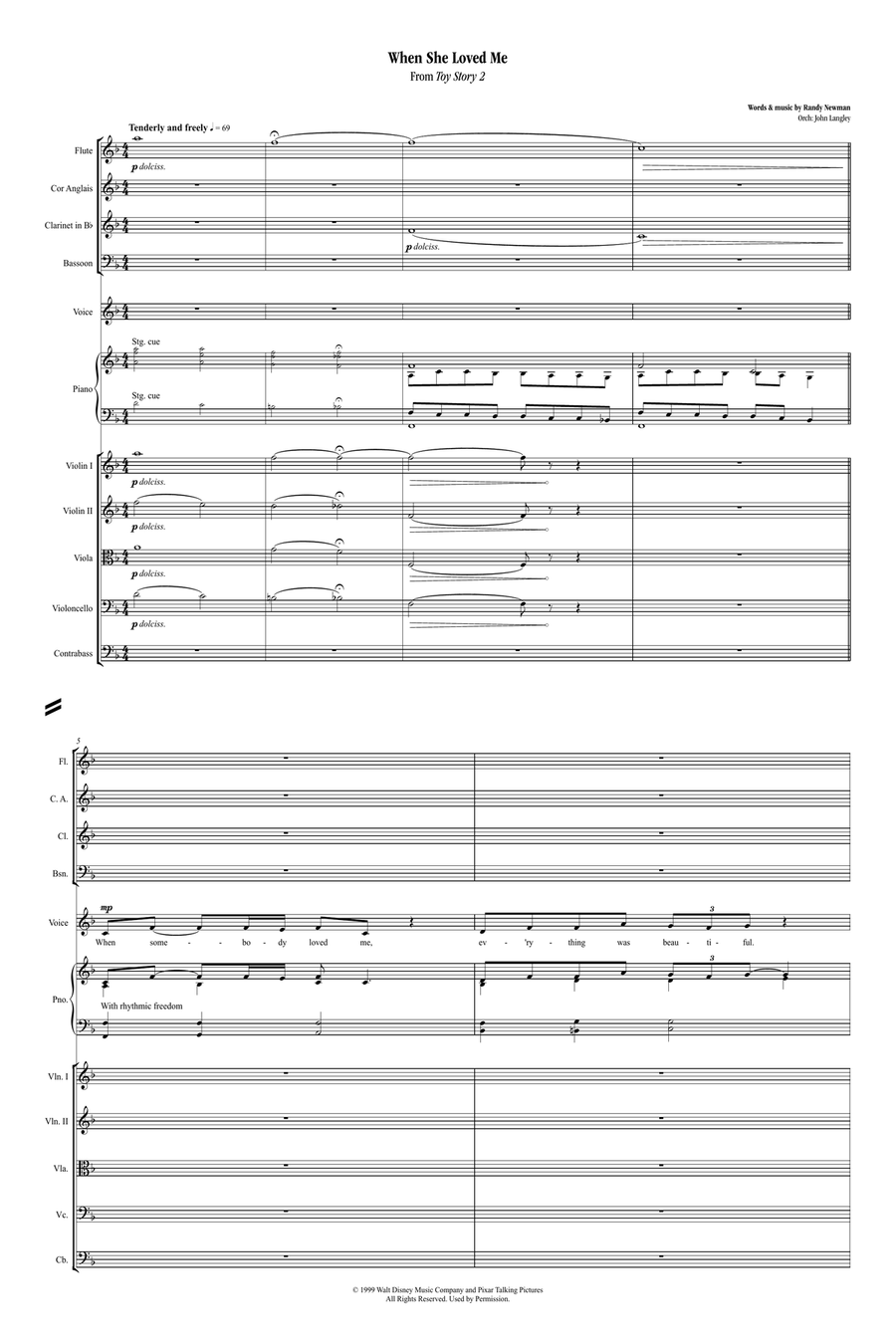 When She Loved Me Full Orchestra scores gallery preview page 2
