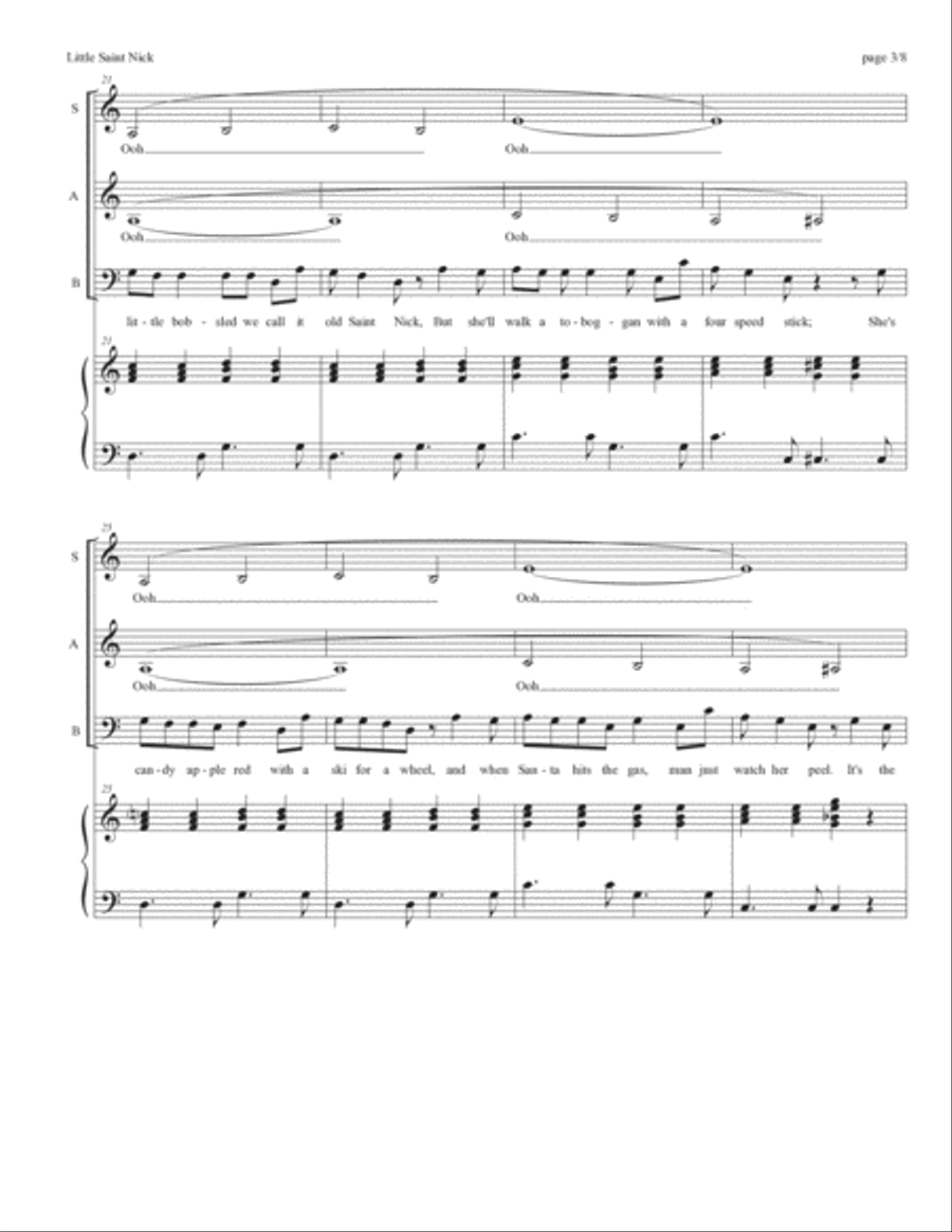 Little Saint Nick 3-Part scores gallery preview page 3