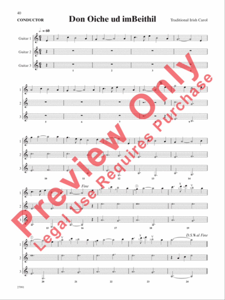 Festive Collection for Guitar Ensemble Guitar Ensemble scores gallery preview page 17