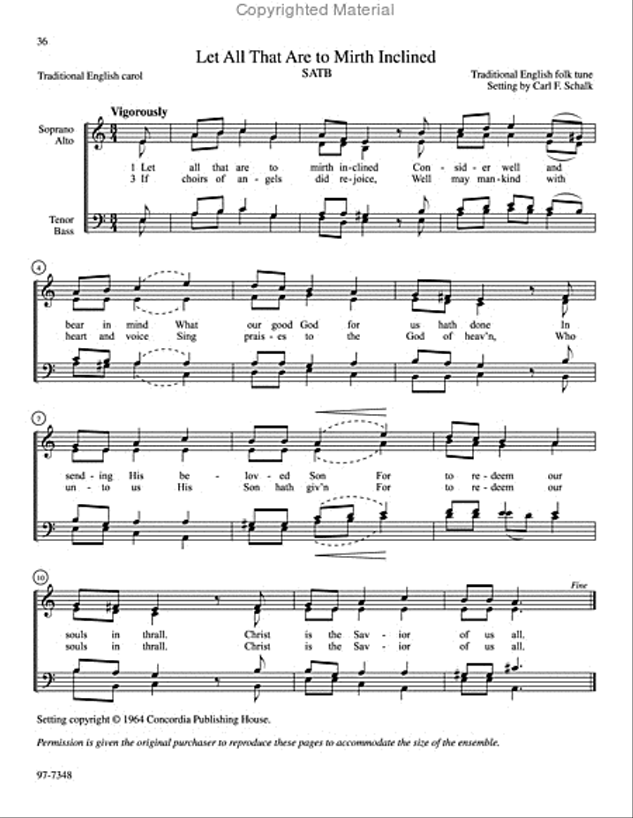 Alleluia to Jesus: The Choral Music of Carl F. Schalk 4-Part scores gallery preview page 8