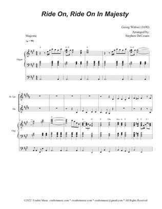 Book cover for Ride On, Ride On In Majesty (Duet for Bb-Trumpet and French Horn)
