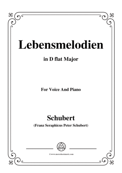 Schubert-Lebensmelodien in D flat Major,for voice and piano image number null