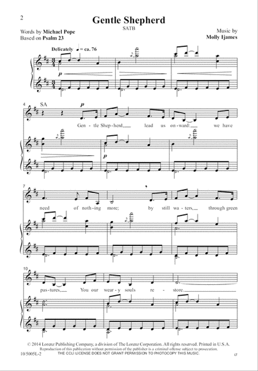 Gentle Shepherd Gentle Shepherd 4-Part scores gallery preview page 2