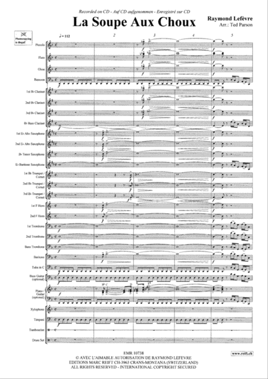 La Soupe Aux Choux Concert Band scores gallery preview page 4