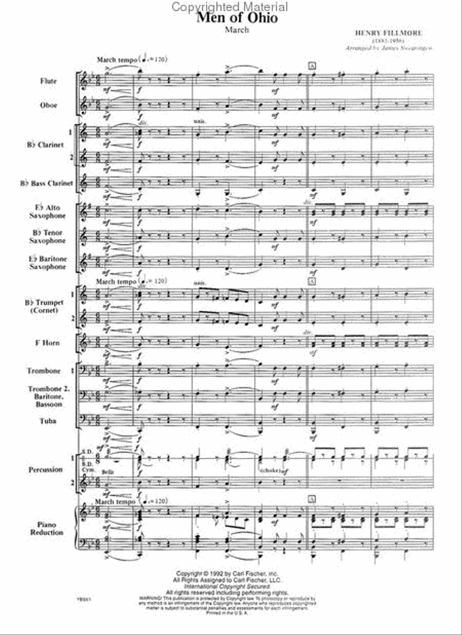 Men of Ohio (March) Concert Band scores gallery preview page 2