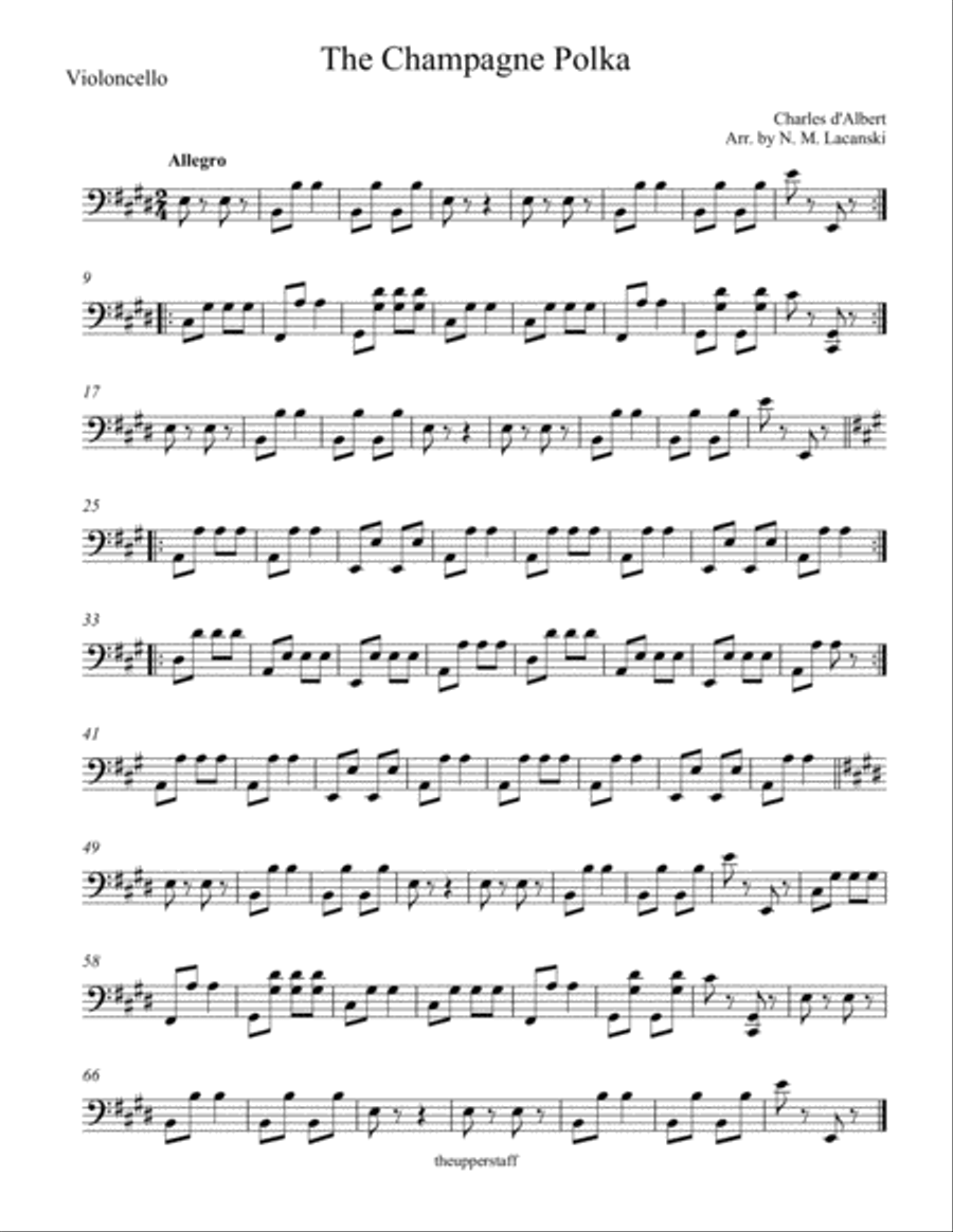 The Champagne Polka String Quartet scores gallery preview page 6