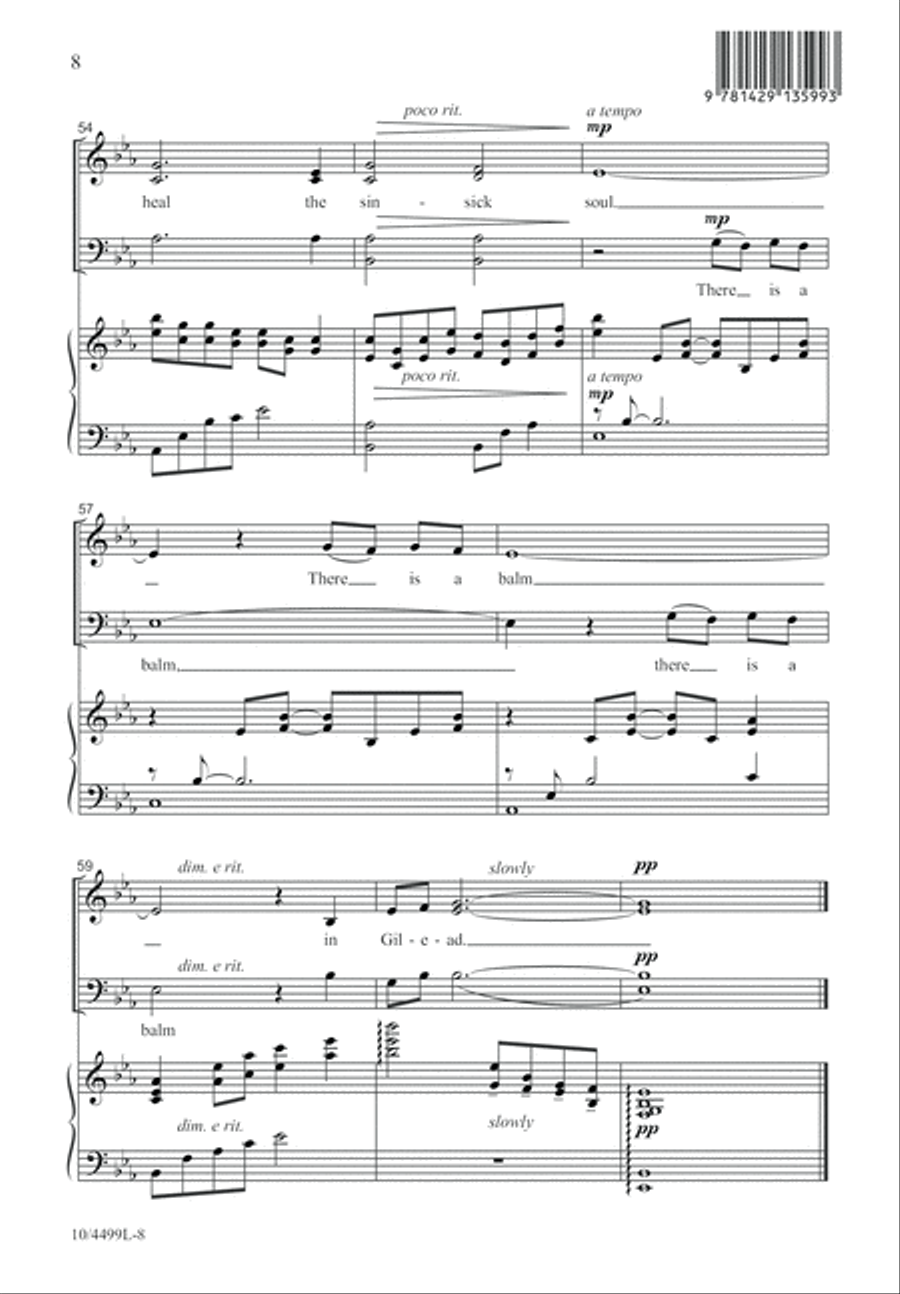 There Is a Balm in Gilead 4-Part scores gallery preview page 8