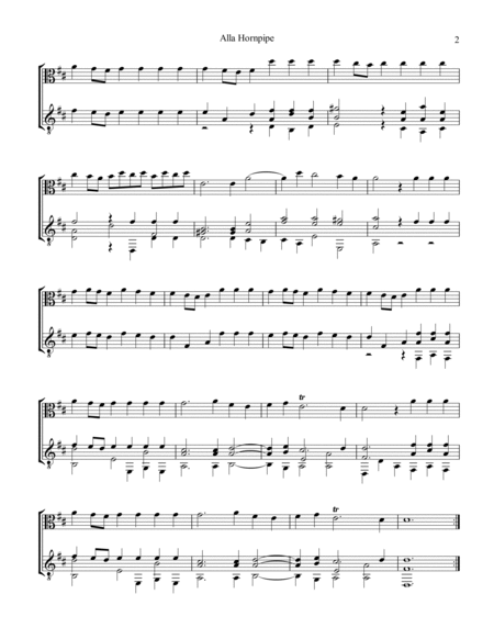 Alla Hornpipe from Water Music for viola and easy piano image number null