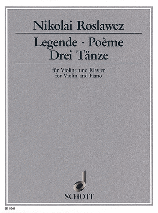 Book cover for Legende Poeme 3 Dances Vn/pf