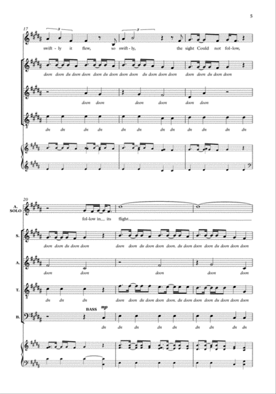 The Arrow and the Song SSATB scores gallery preview page 5