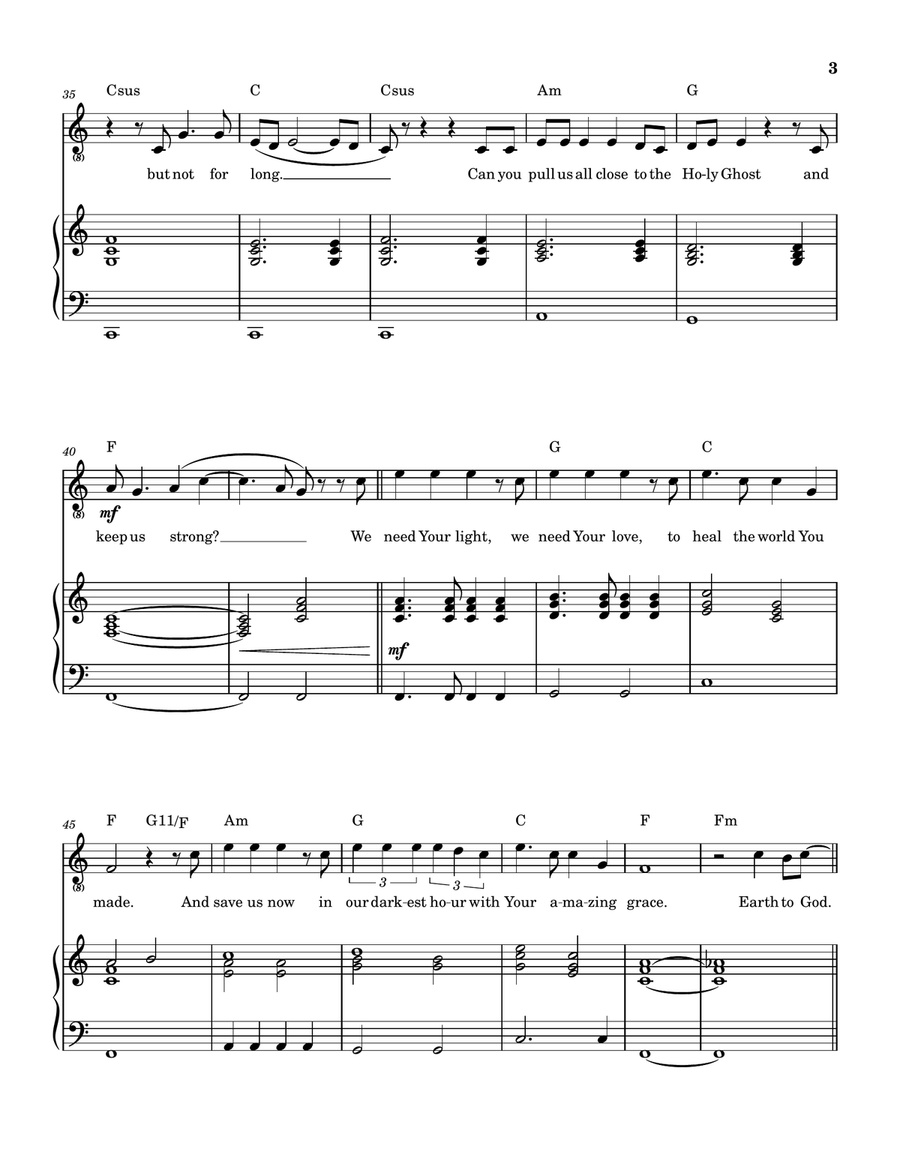 Earth To God Piano, Vocal, Guitar scores gallery preview page 4