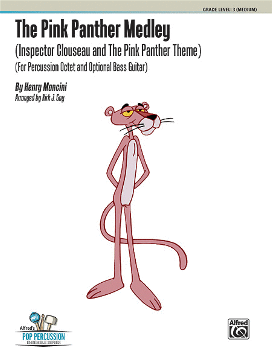 The Pink Panther Medley (Inspector Clouseau and The Pink Panther Theme) Percussion Ensemble scores gallery preview page 1