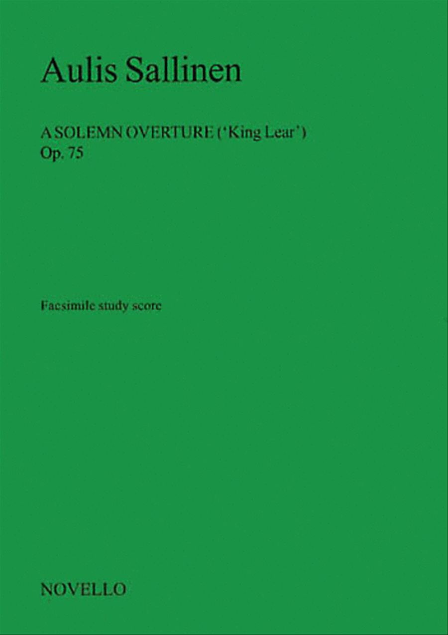 Aulis Sallinen: A Solemn Overture (King Lear) Orchestra scores gallery preview page 1