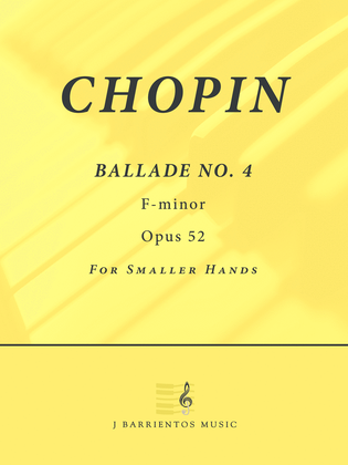 Book cover for Chopin Ballade No. 4 for Smaller Hands