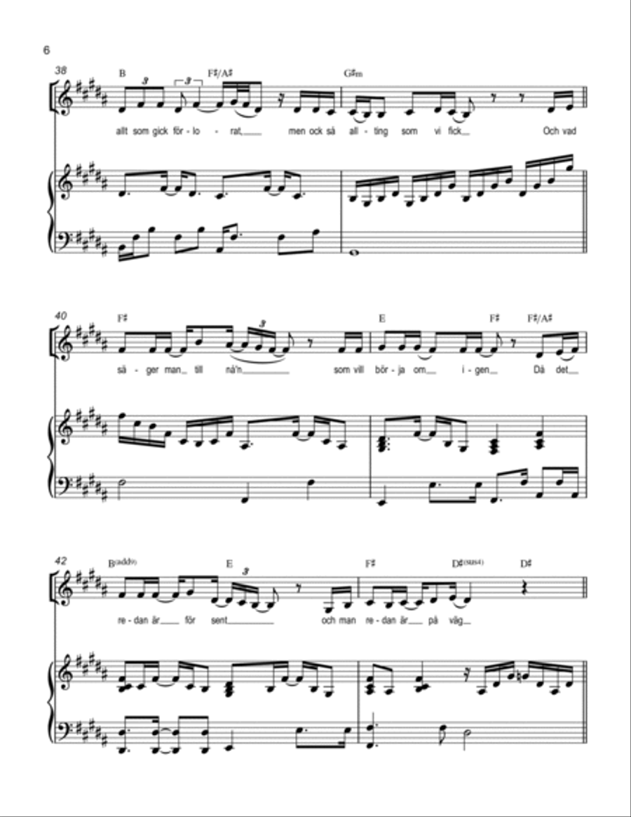Långsamt farväl Långsamt farväl Voice scores gallery preview page 6