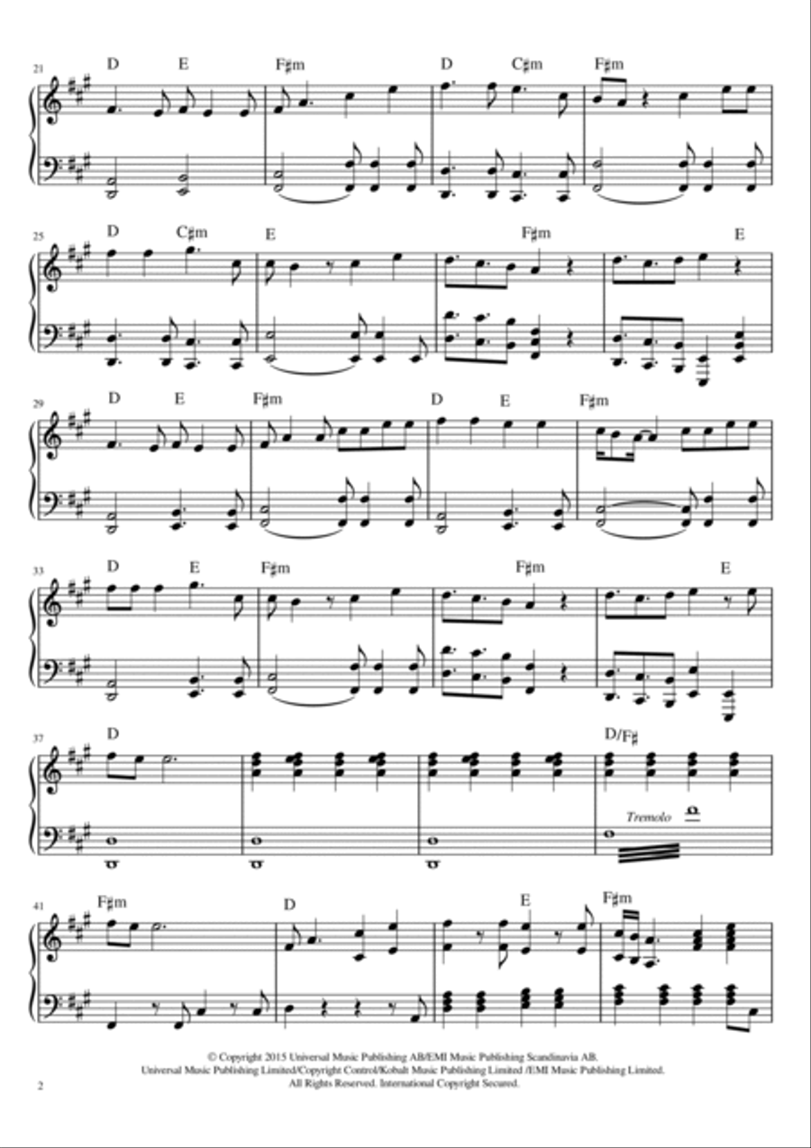 Waiting For Love Easy Piano scores gallery preview page 2