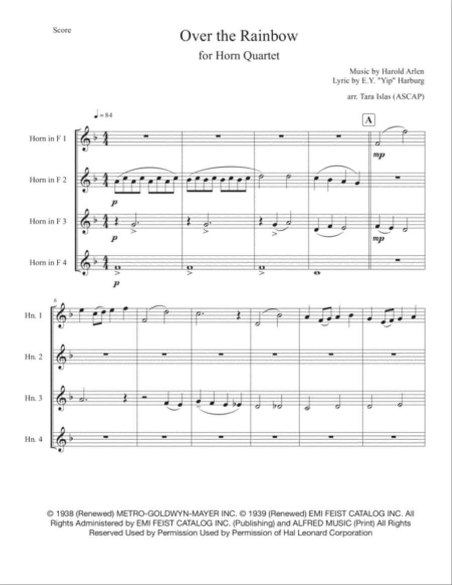 Somewhere over the sales rainbow french horn