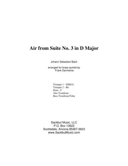 Air on a G String (Air from Suite No. 3 in D Major) image number null
