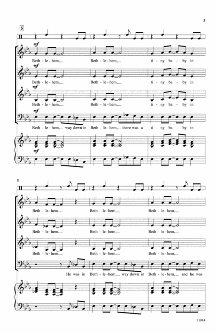 Bethlehem, Bethlehem 3-Part scores gallery preview page 3