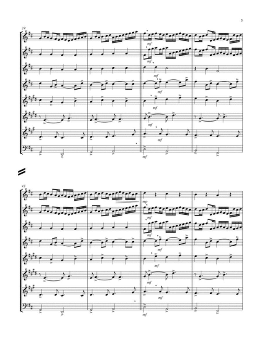Canon in D (Pachelbel) (D) (Woodwind Octet - 3 Flute, 1 Oboe, 2 Clar, 1 Hrn, 1 Bassoon) (3 Flute lea image number null