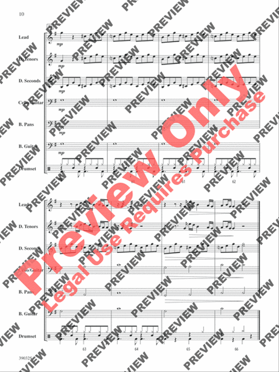 Dreaming with a Broken Heart Steel Drum Band scores gallery preview page 11