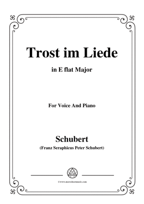 Schubert-Trost im Liede,in E flat Major,for Voice and Piano