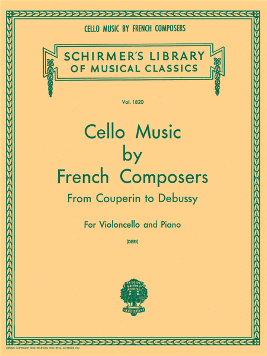 Cello Music by French Composers